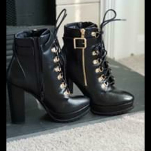 School girl high block heel booties Clearance